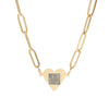 Never Waver Engravable Paperclip Heart Necklace — Personalized Name/Initial Heart Pendant