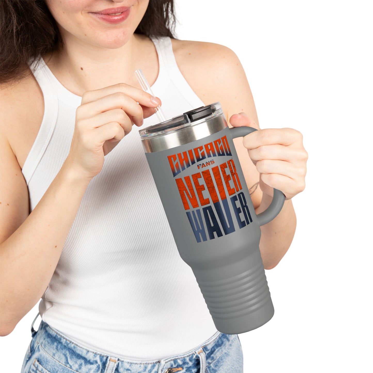 Chicago Fans Never Waver Insulated Travel Mug, 40oz