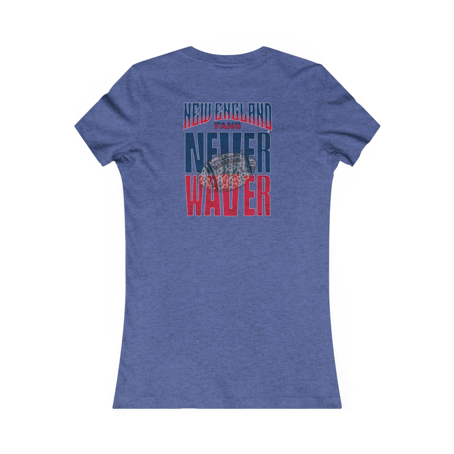 New England Fans Never Waver W-Leopard Football Women's Favorite Tee