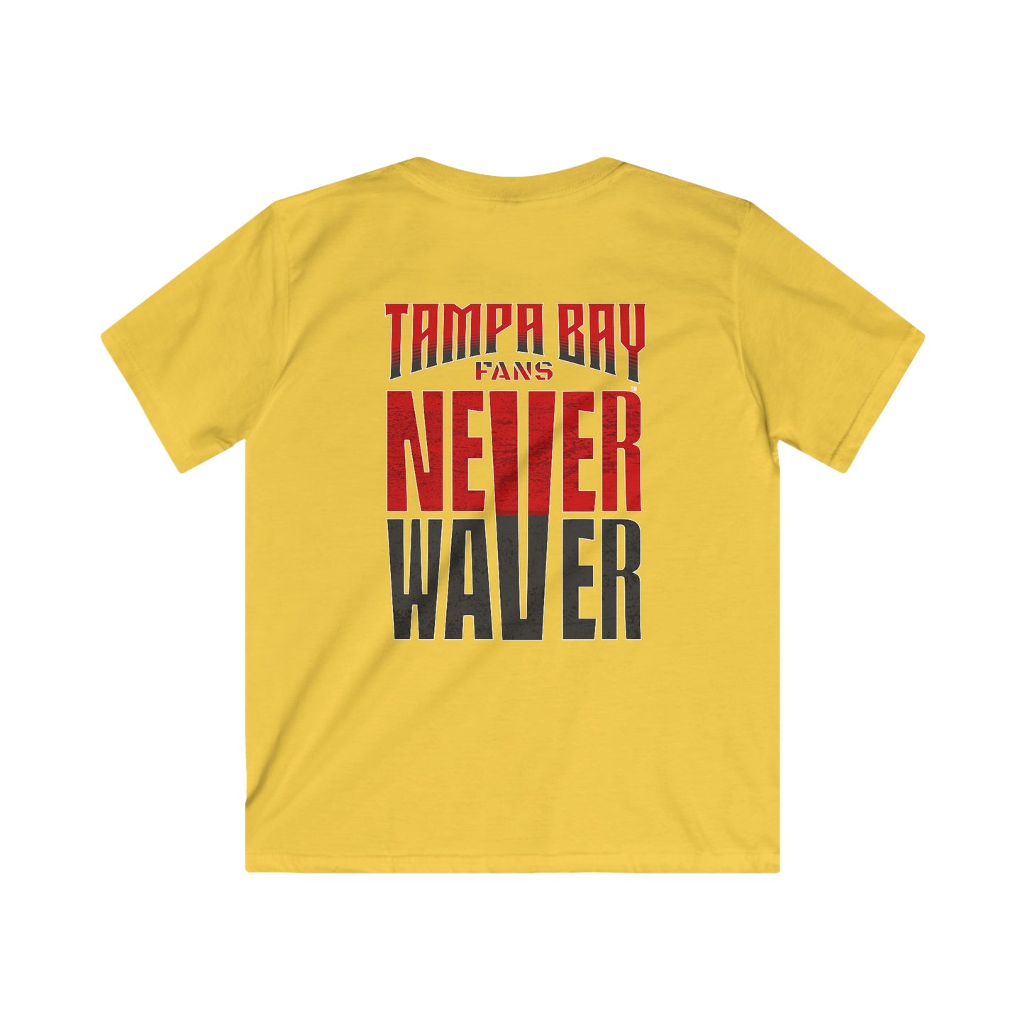Tampa Bay Fans Never Waver Kids Softstyle Tee