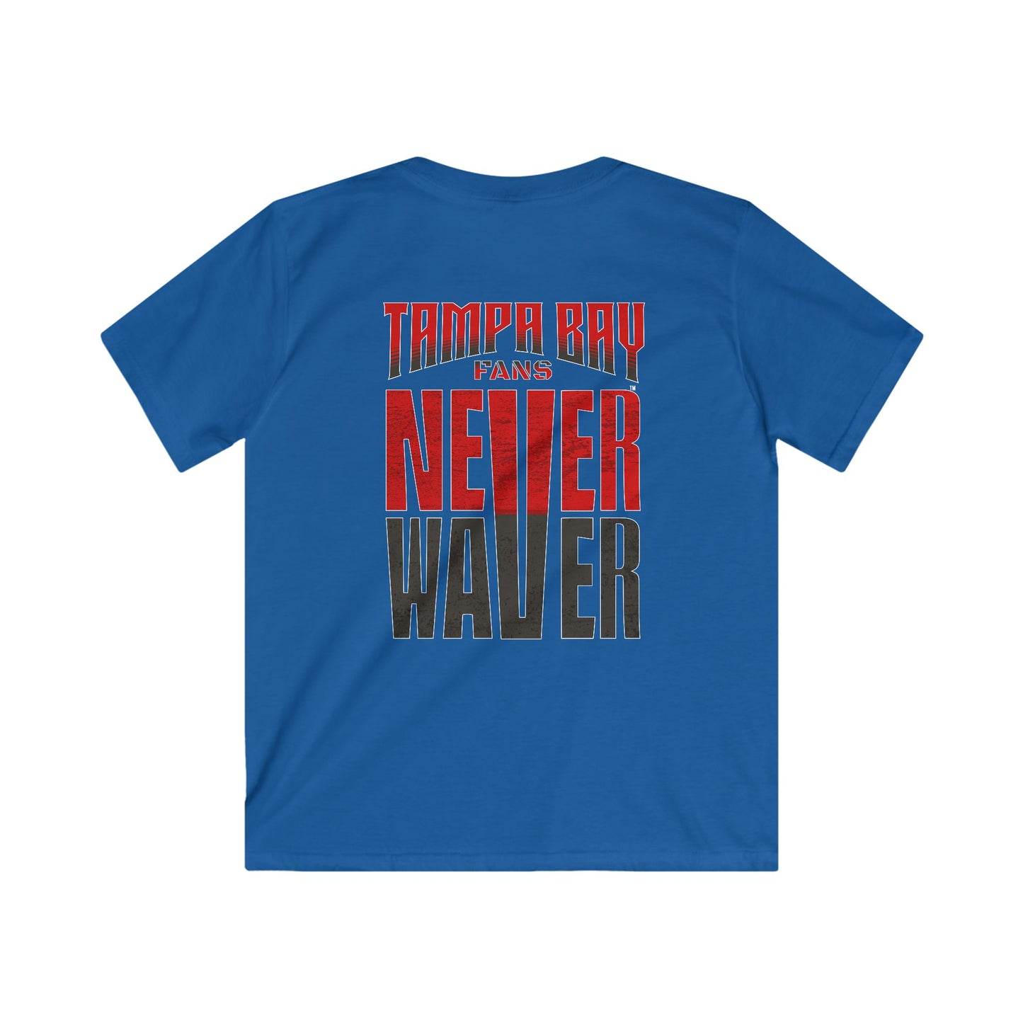 Tampa Bay Fans Never Waver Kids Softstyle Tee