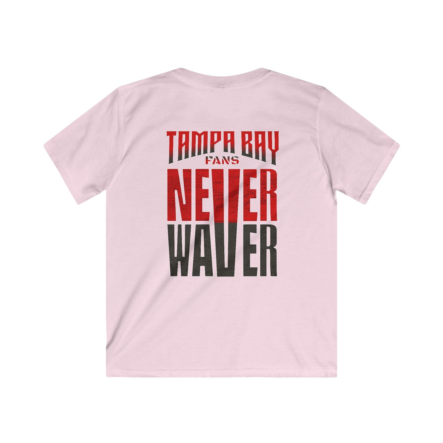 Tampa Bay Fans Never Waver Kids Softstyle Tee