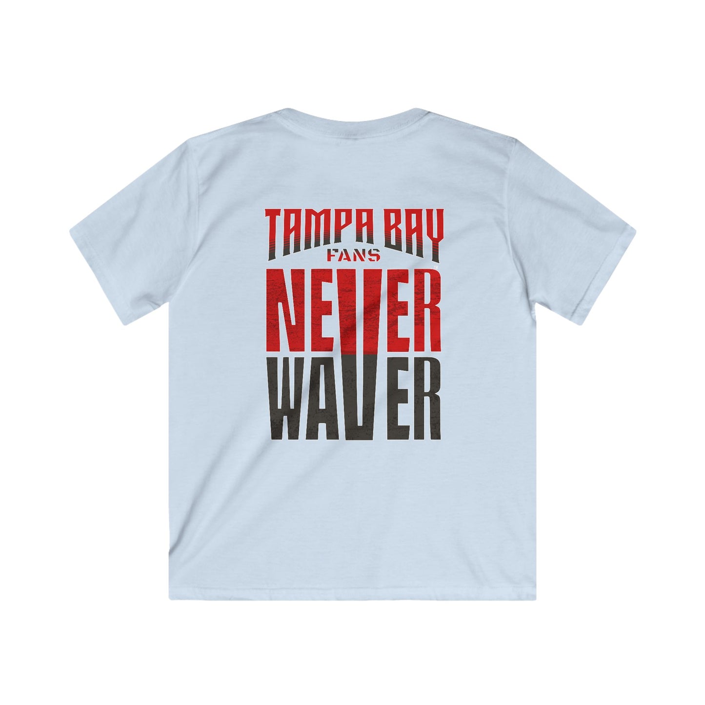 Tampa Bay Fans Never Waver Kids Softstyle Tee