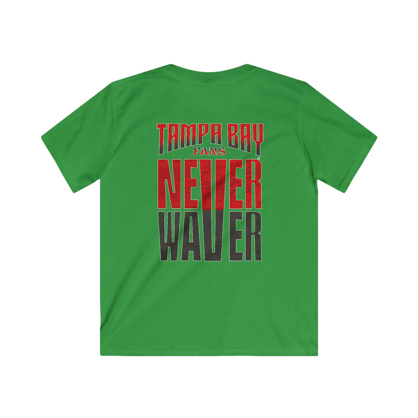 Tampa Bay Fans Never Waver Kids Softstyle Tee