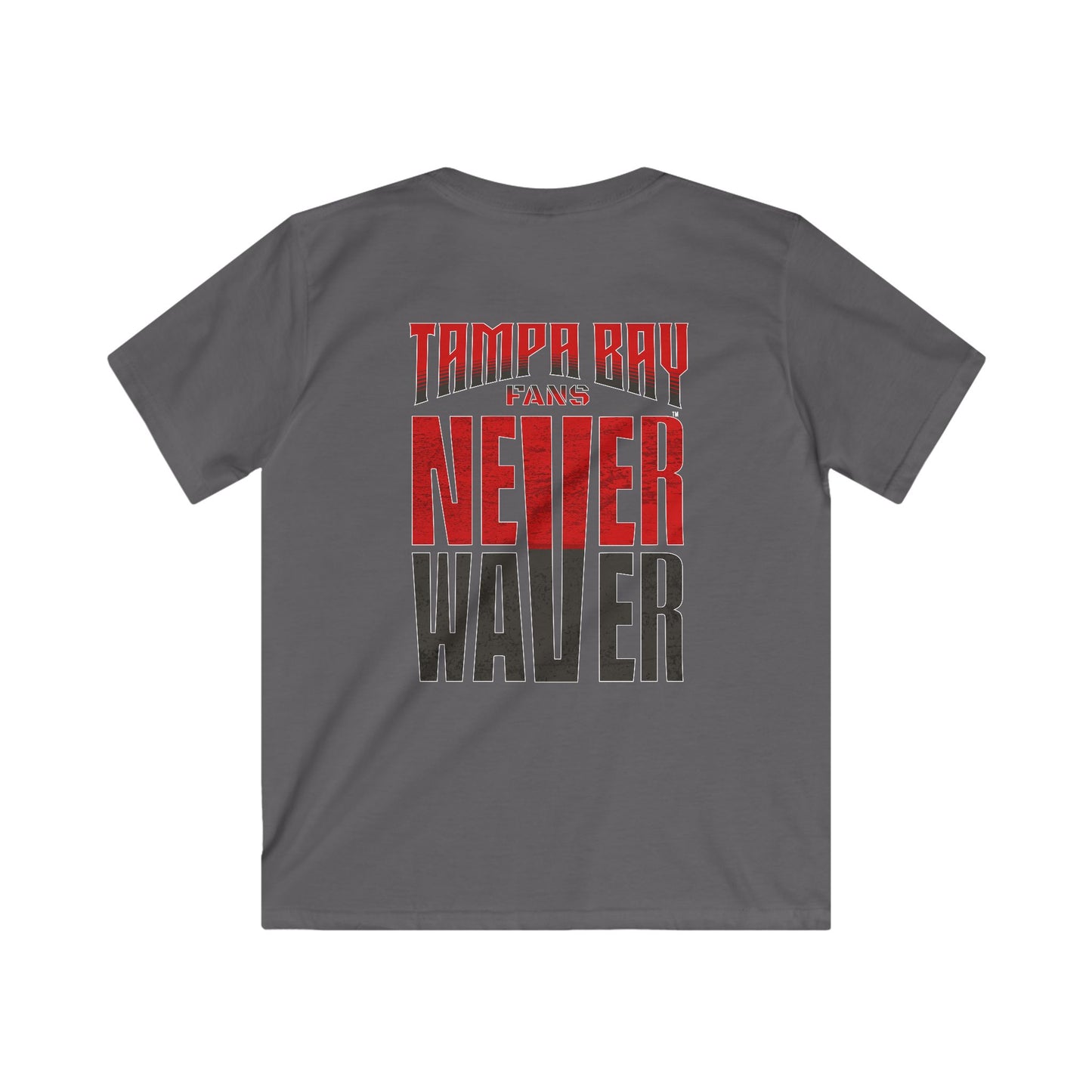 Tampa Bay Fans Never Waver Kids Softstyle Tee