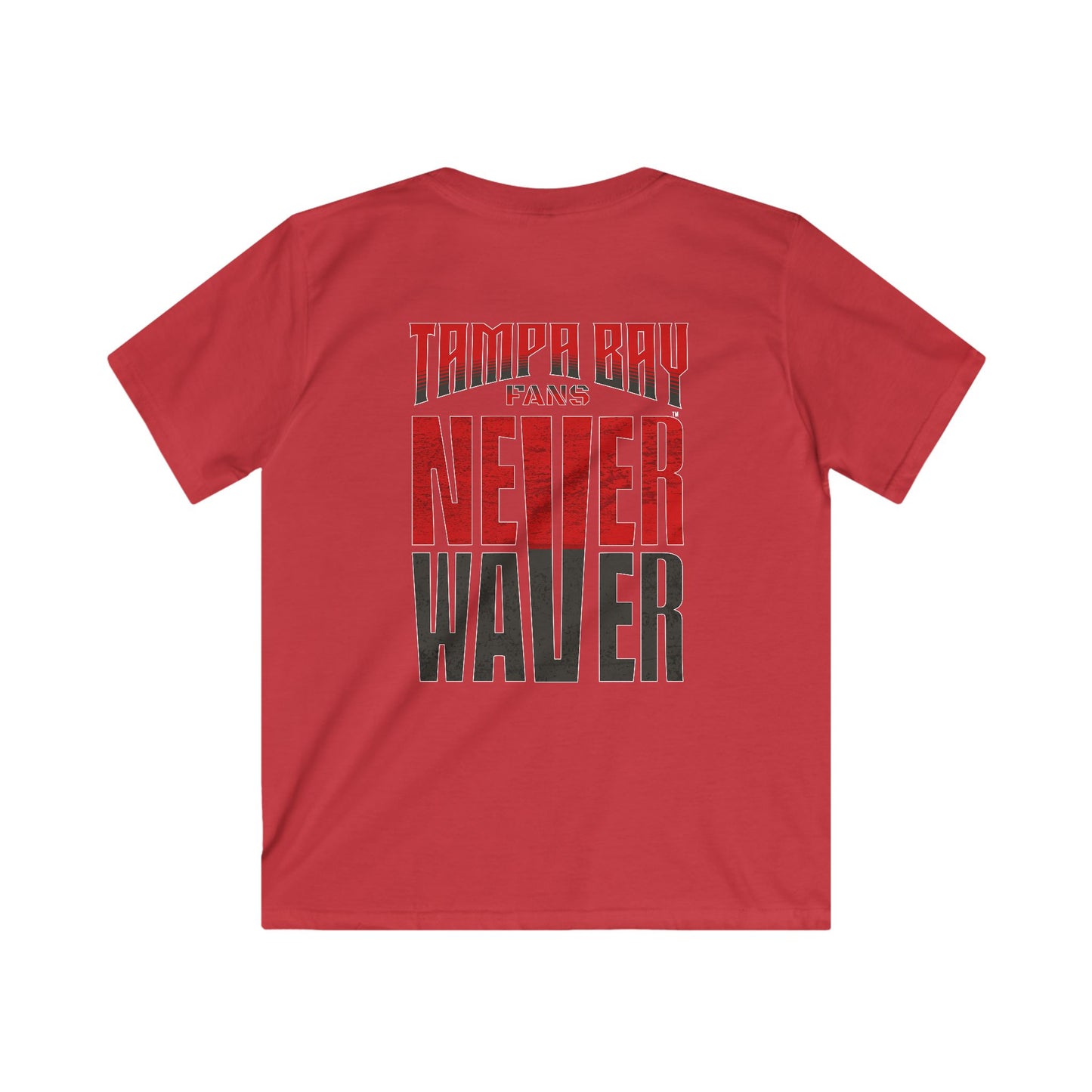Tampa Bay Fans Never Waver Kids Softstyle Tee