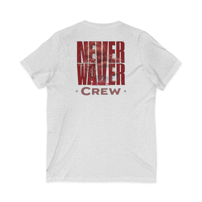 Never Waver Inspirational Crew T-Shirt Unisex V-Neck Tee