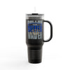 Dallas Fans Never Waver W-Leopard Football Insulated Travel Mug, 40oz