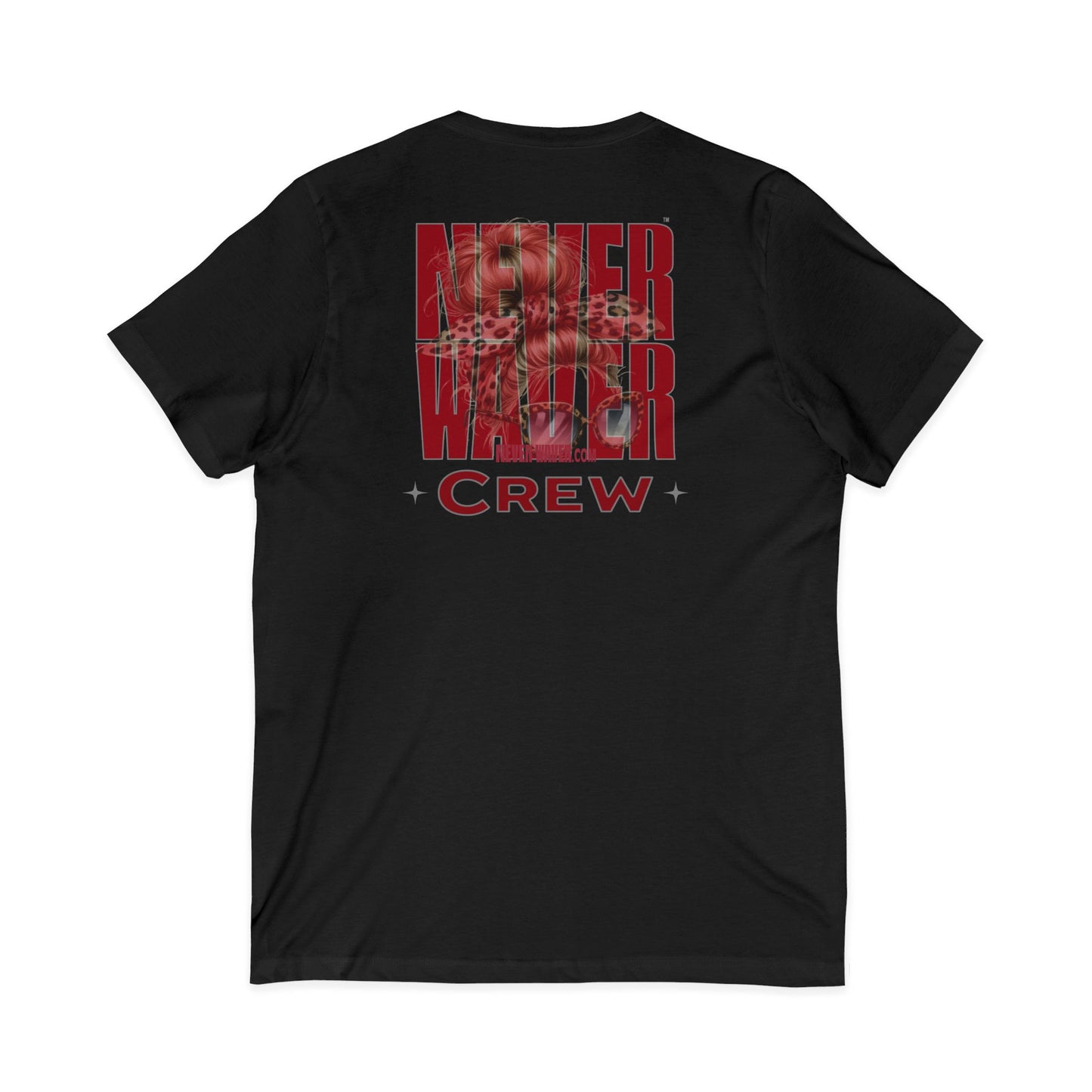 Never Waver Inspirational Crew T-Shirt Unisex V-Neck Tee