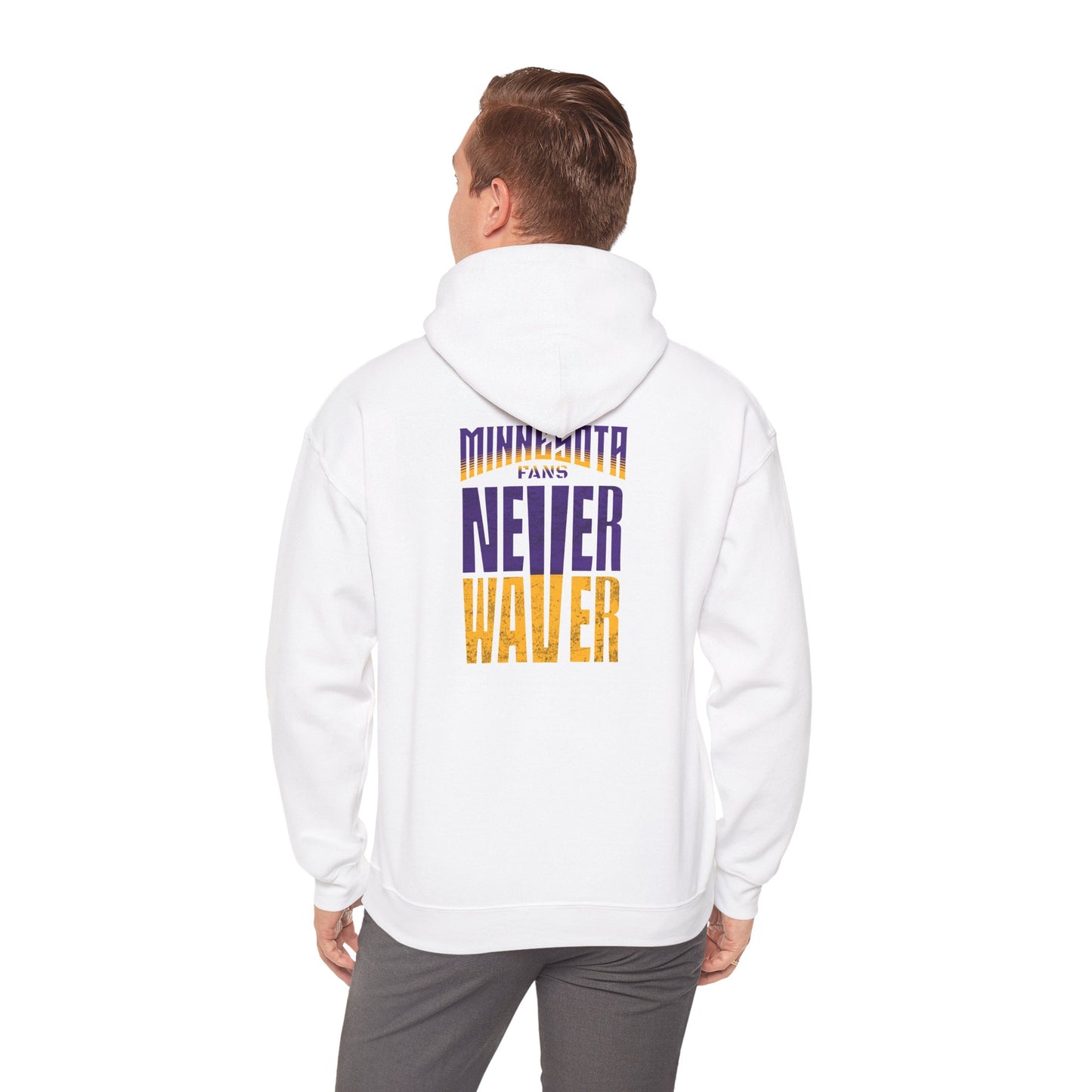 "Minnesota Fans Never Waver" Design for Comfort and Motivation Unisex Heavy Blend™ Hoodie