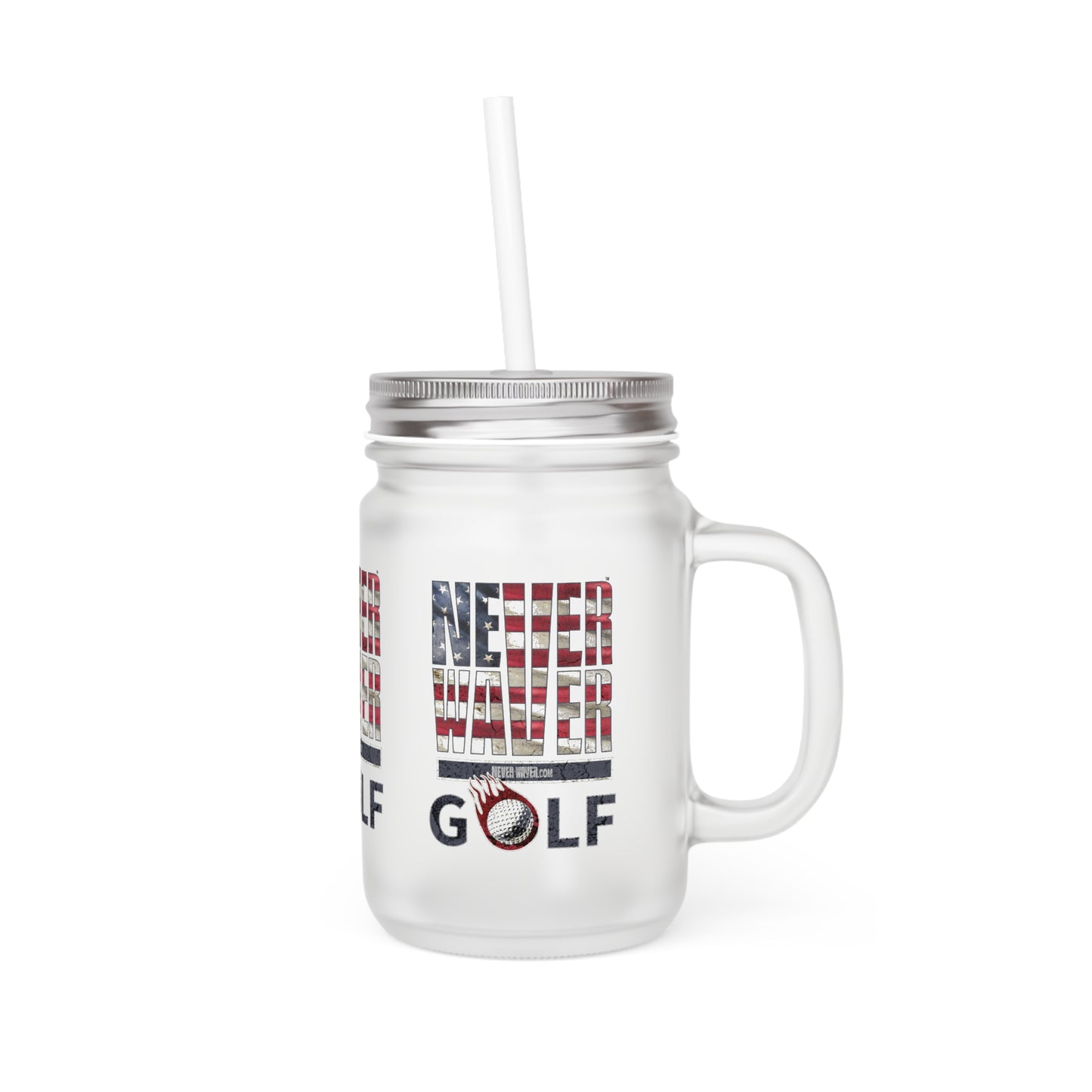 Never Waver Golf Mason Jar Cup - Perfect for Golf Lovers!