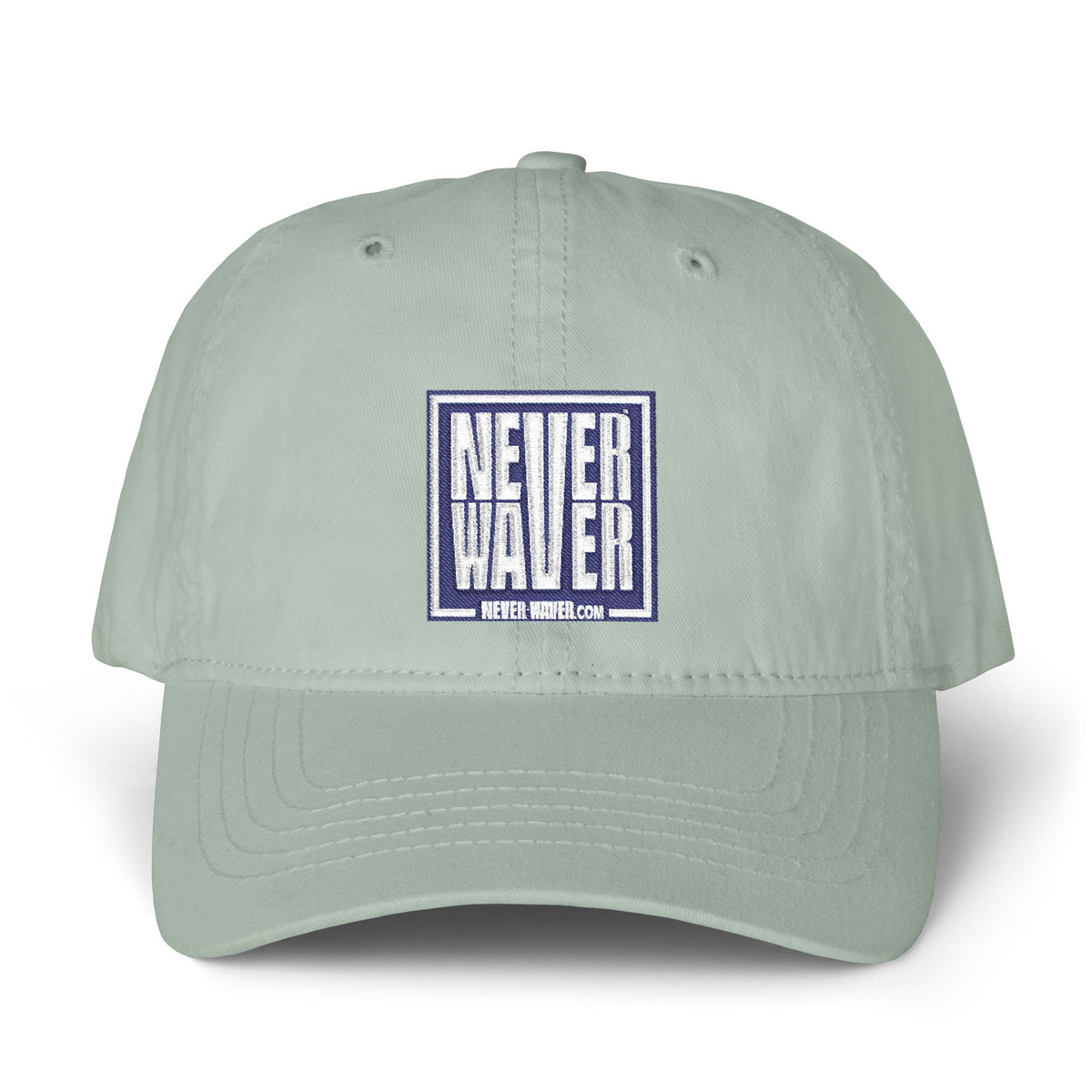 Never Waver  Women's Pigment-Dyed Cap with Fashion Undervisor (Embroidery)