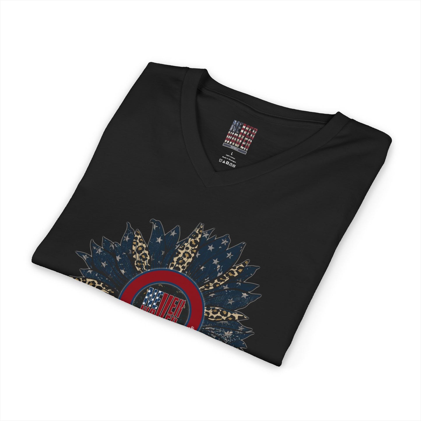 Unisex V-Neck Tee - Never Waver Be Red White & A little Bougie T-Shirt