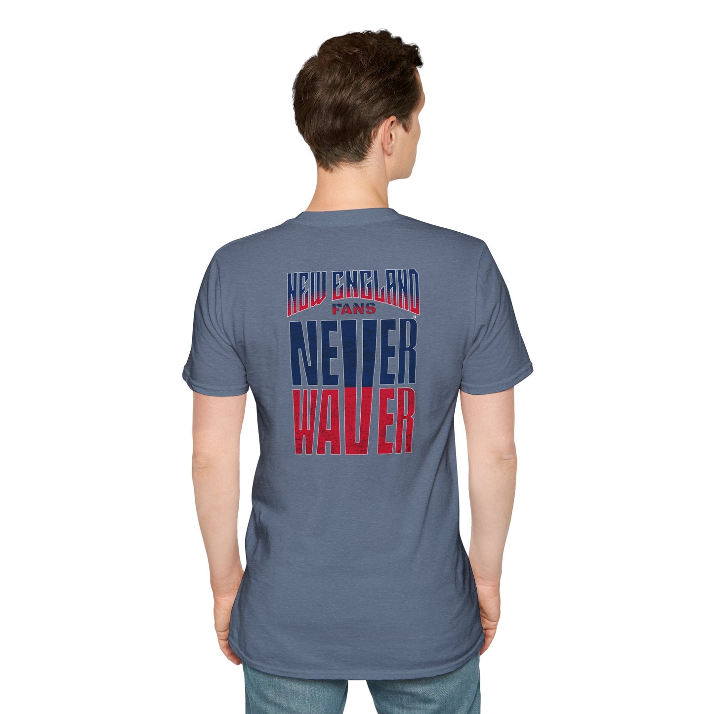 New England Fans Never Waver Unisex Softstyle T-Shirt