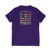 'America Never Wavers' Patriotic Shirt Unisex V-Neck Tee