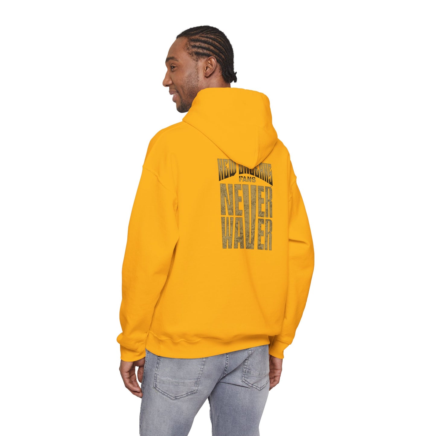 New Orleans Fans Never Waver Unisex Heavy Blend™ Hoodie - Motivational Sweatshirt for Fans