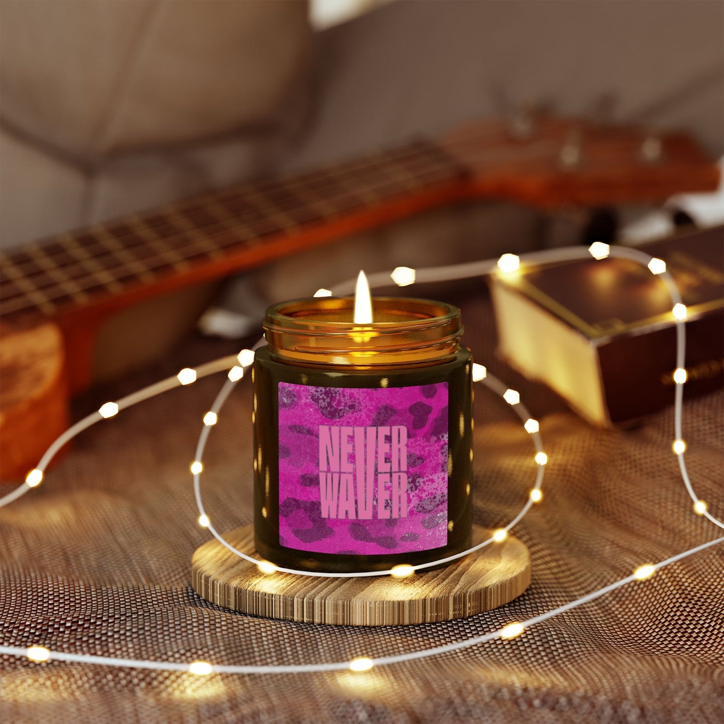 Never Waver Wild Vibes Scented Candles, Coconut Apricot Wax, Eco-Friendly Aromatherapy, Unique Home Decor, Gift for Her, Relaxation Gift