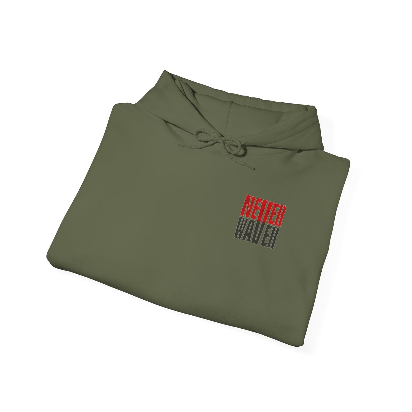 Tampa Bay Fans  Never Waver  w Leopard Football Unisex Heavy Blend™ Hoodie - Perfect for Sports Fans