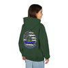 Never Waver Always Back The Blue  Vintage-Inspired Youth Hoodie with American Flag Design