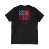 Never Waver Like This Mom V-Neck Tee for Moms - Patriotic Short Sleeve Shirt
