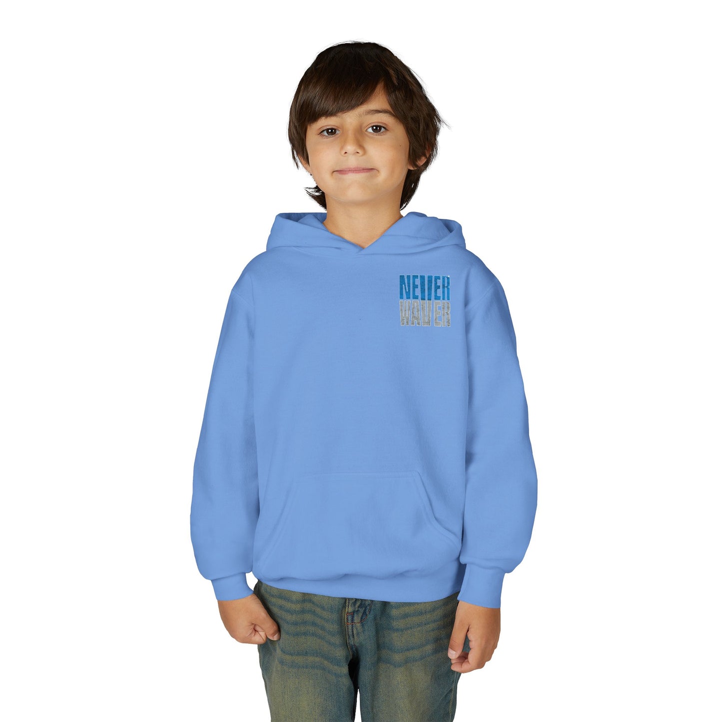 Detroit Fans Never Waver Youth Heavy Blend Hooded Sweatshirt