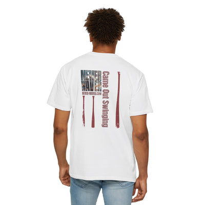 Never Waver T-Shirt — "Came Out Swinging" Graphic Tee