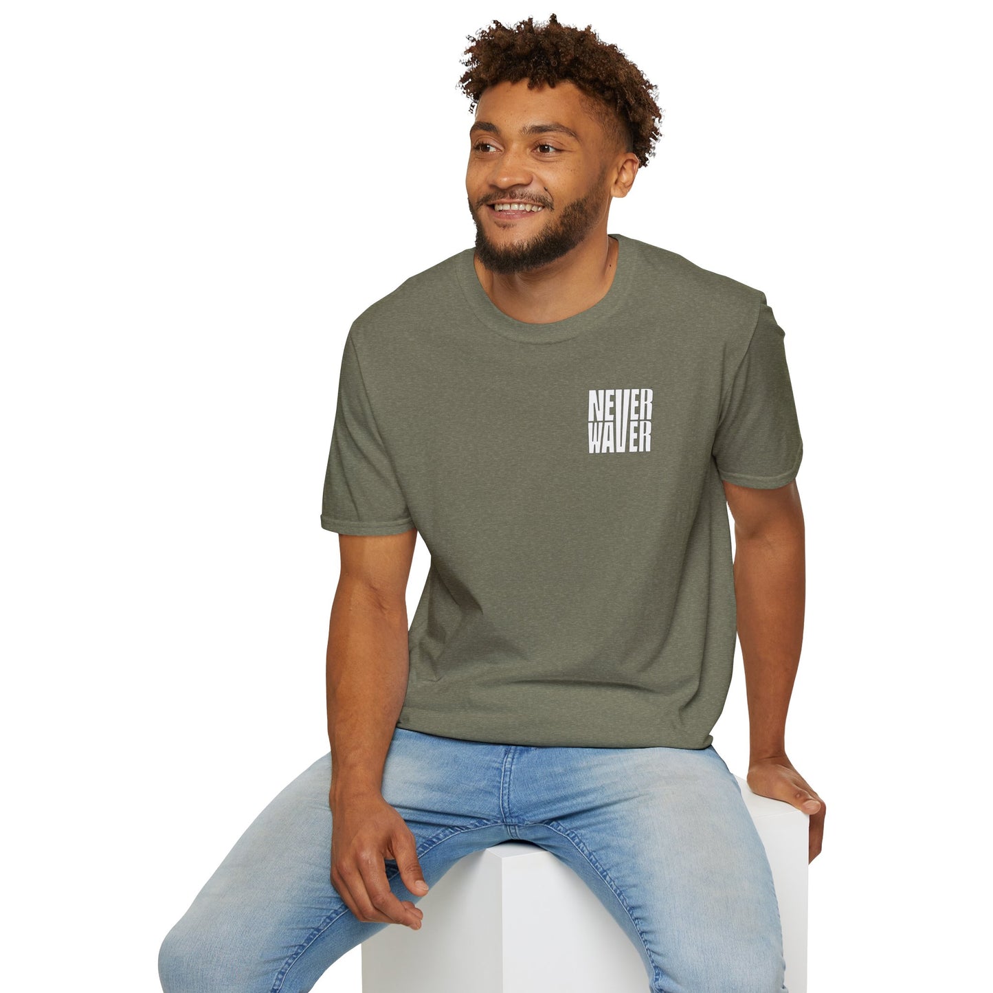 Never Waver I don't ride the Crazy Train I Drive it Unisex Softstyle T-Shirt