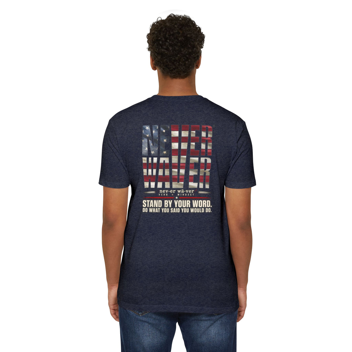 Never Waver Definition Men’s Crew T-Shirt by Printify