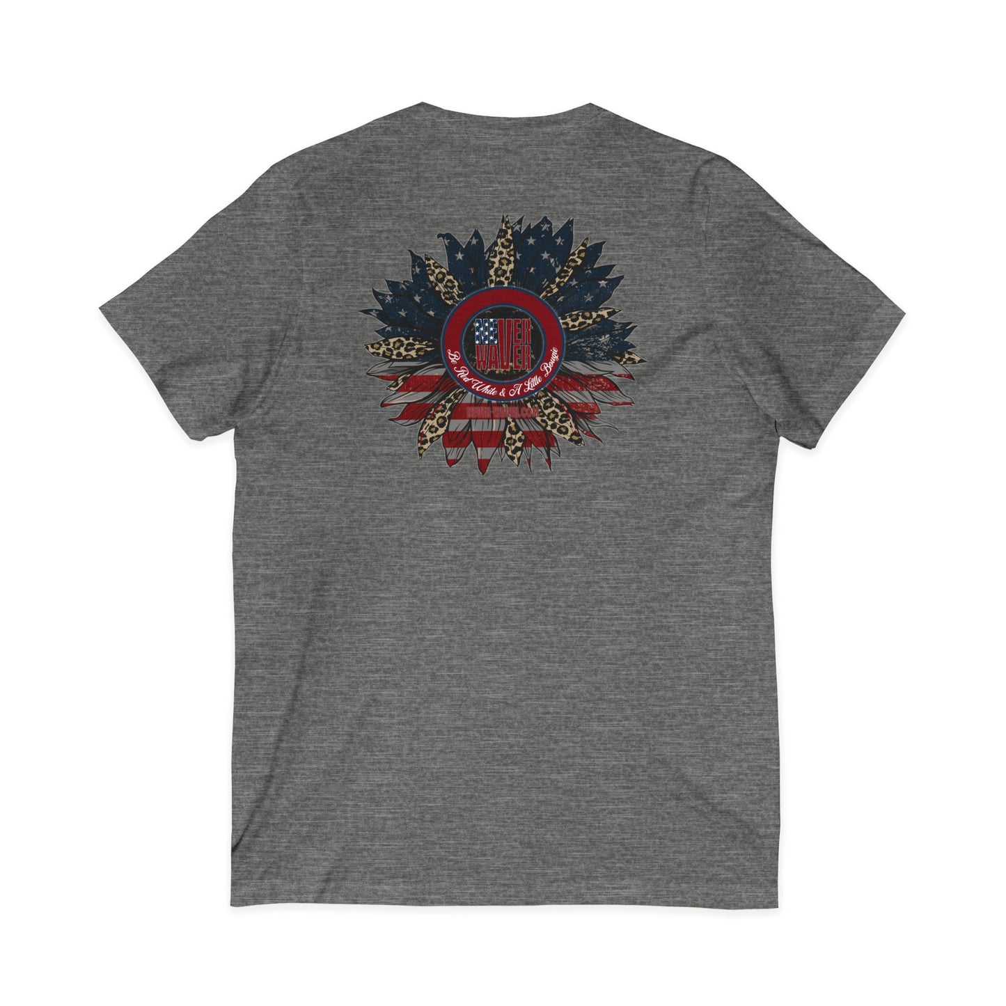 Never Waver Be Red White and A little Bougie T-Shirt Unisex V-Neck Tee