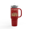 San Francisco Fans Never Waver with leopard football Insulated Travel Mug, 40oz
