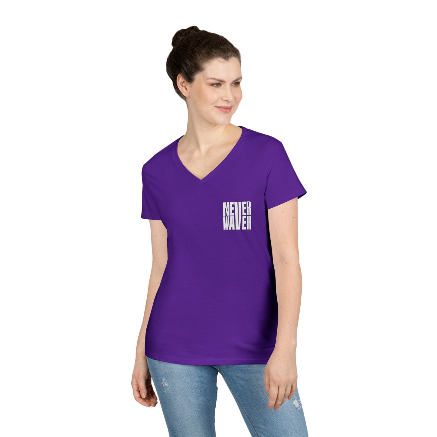 Never Waver Best Mom Ever V-Neck T-Shirt | Perfect Gift for Mother's Day | Casual Everyday Wear