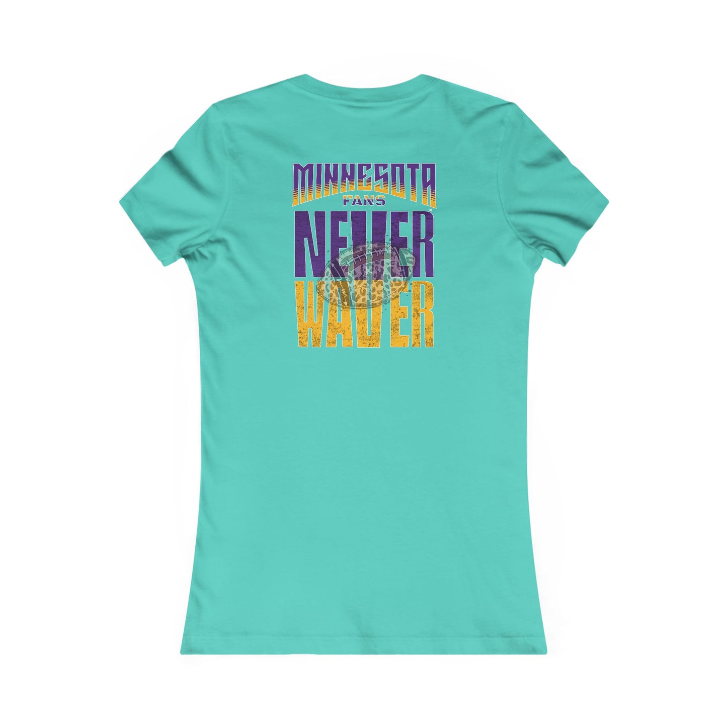 Minnesota Fans Never Waver W-Leopard Football Women's Favorite Tee