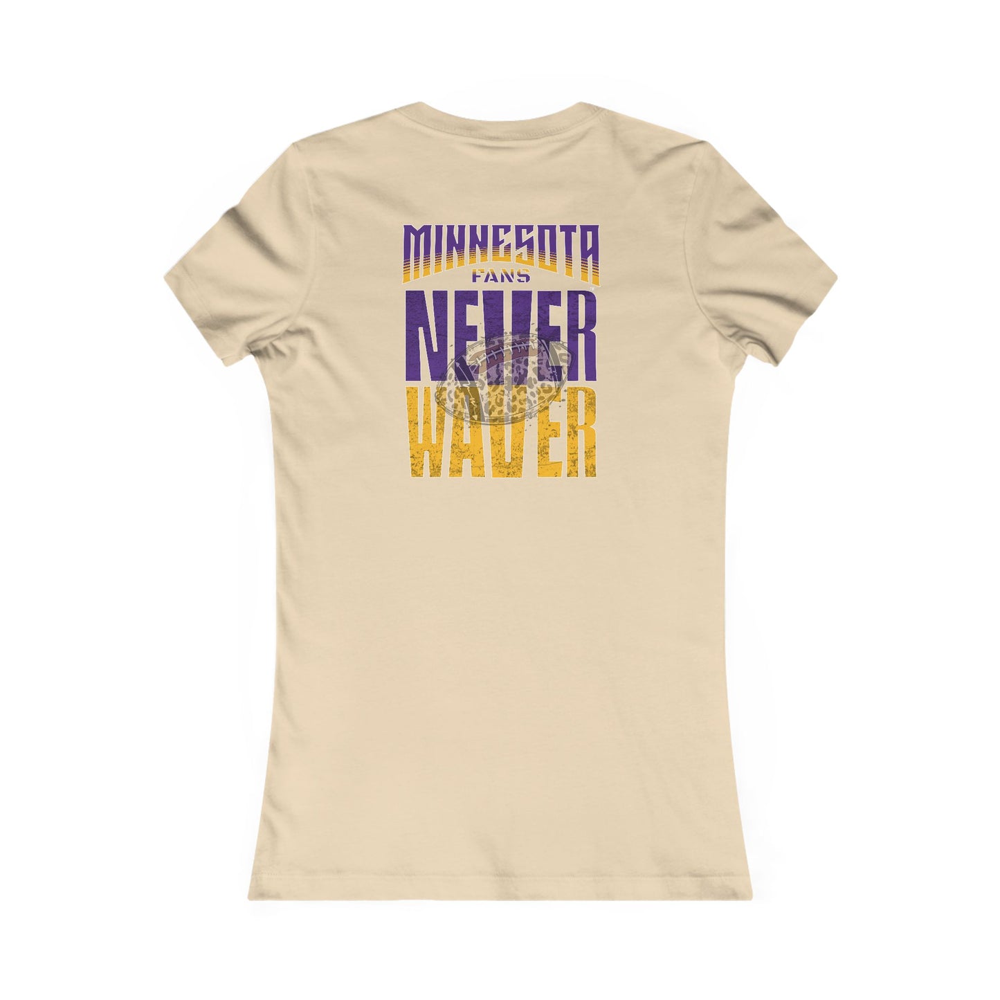 Minnesota Fans Never Waver W-Leopard Football Women's Favorite Tee