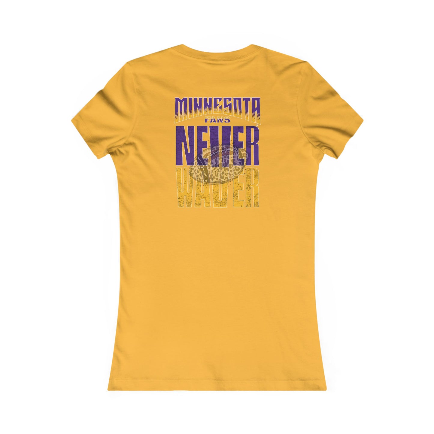 Minnesota Fans Never Waver W-Leopard Football Women's Favorite Tee