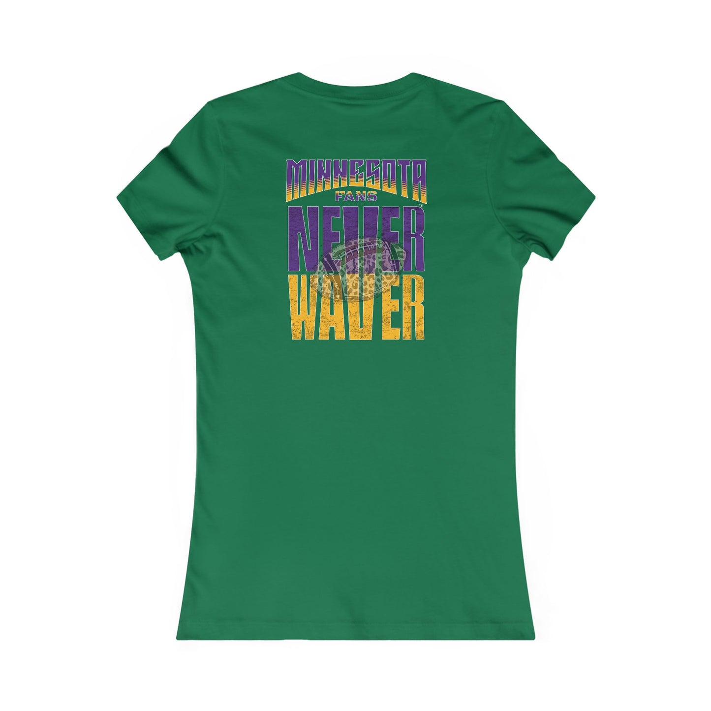 Minnesota Fans Never Waver W-Leopard Football Women's Favorite Tee
