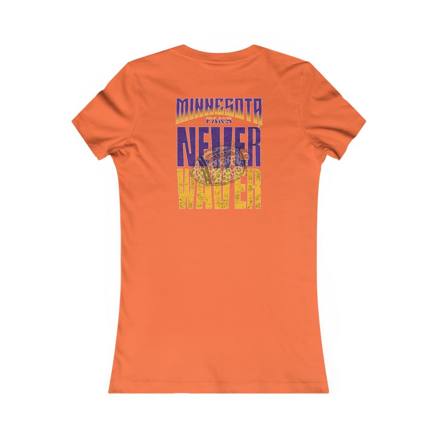 Minnesota Fans Never Waver W-Leopard Football Women's Favorite Tee