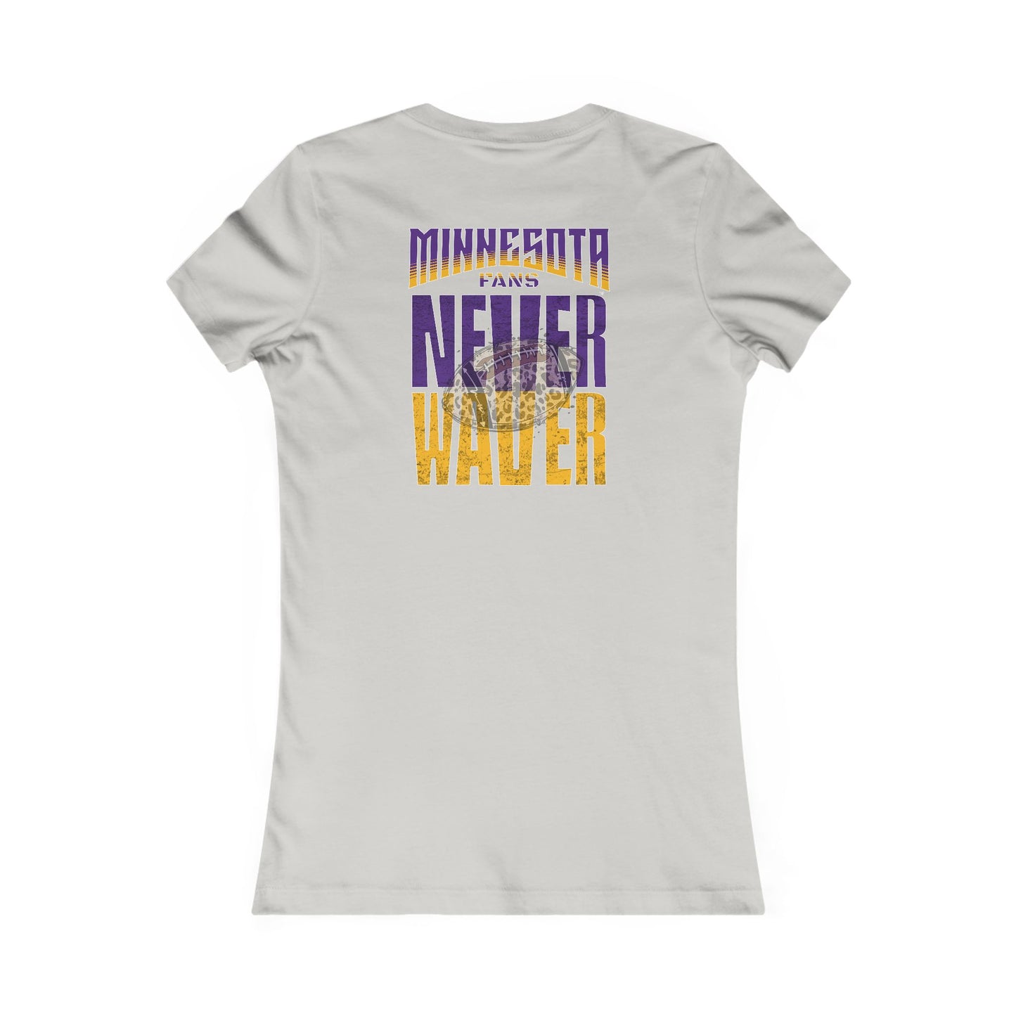 Minnesota Fans Never Waver W-Leopard Football Women's Favorite Tee