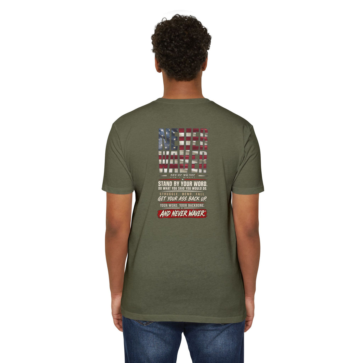 Never Waver Definition Men’s Crew T-Shirt