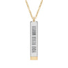 Hidden Message Sliding Bar Necklace — Engraveable Secret-Message Pendant ("You Never Waver / Custom Inside)