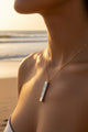 Hidden Message Sliding Bar Necklace — Engraveable Secret-Message Pendant ("You Never Waver / Custom Inside) by Printify