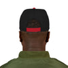 Never Waver Embroidered Square Script Snapback Hat — Bold Monochrome Streetwear