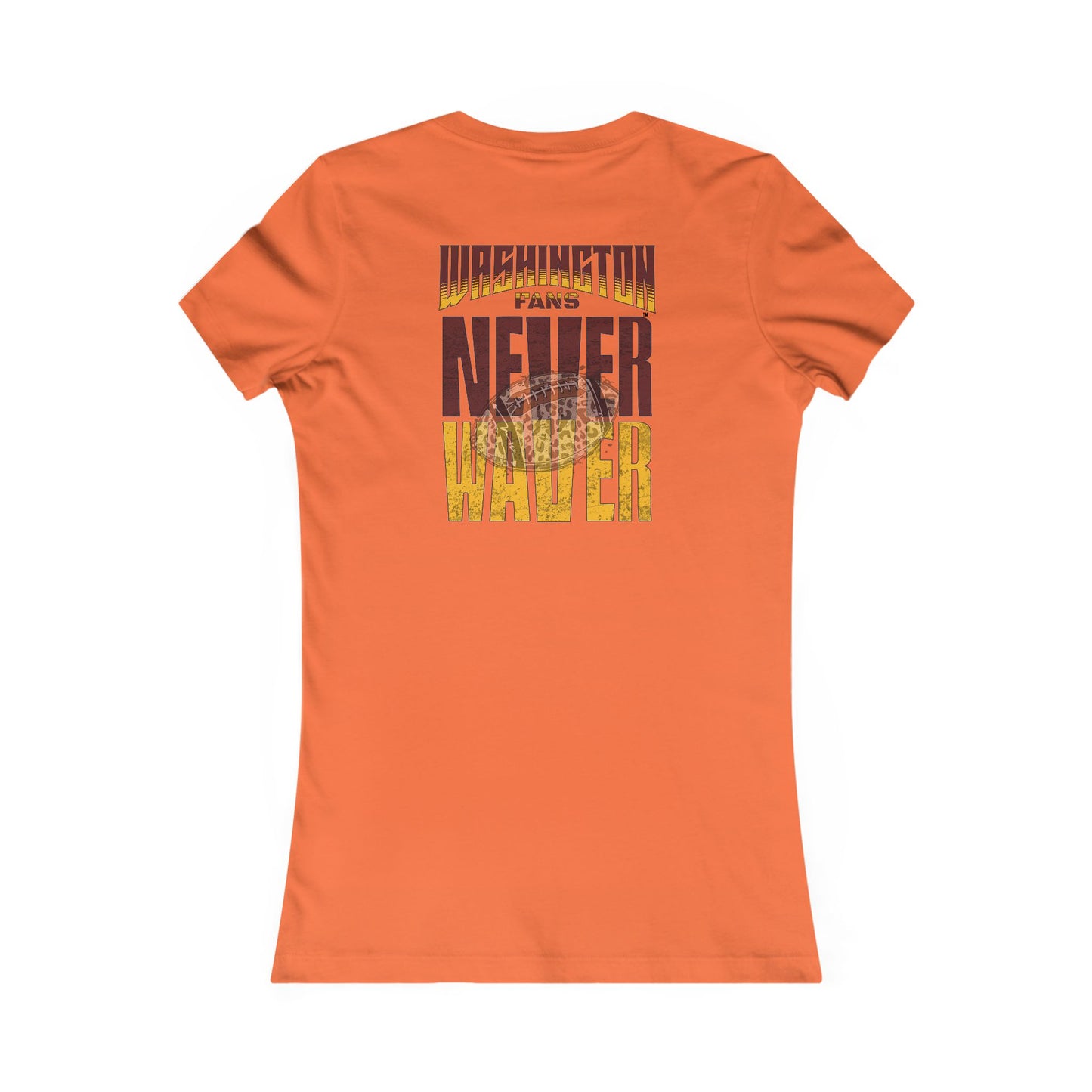 Washington Fans Never Waver W-Leopard Football Women's Favorite Tee