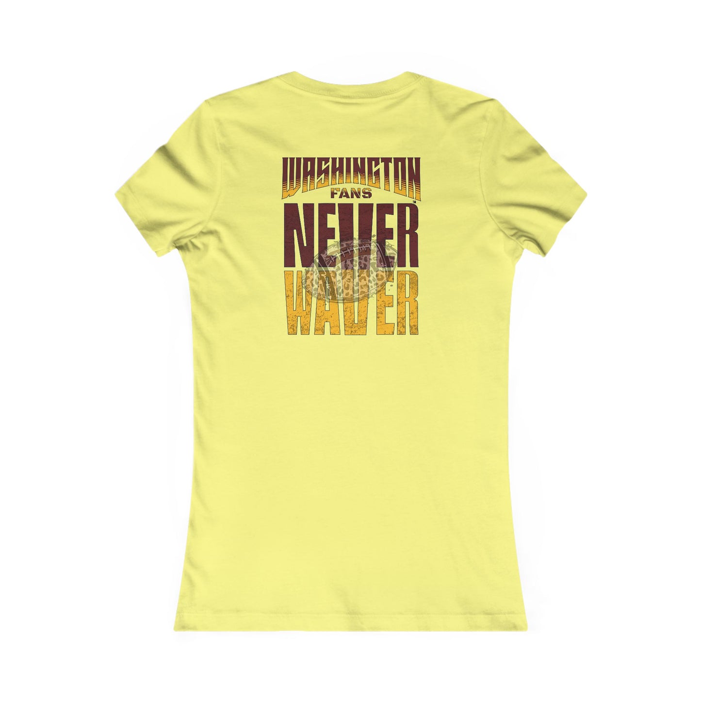 Washington Fans Never Waver W-Leopard Football Women's Favorite Tee