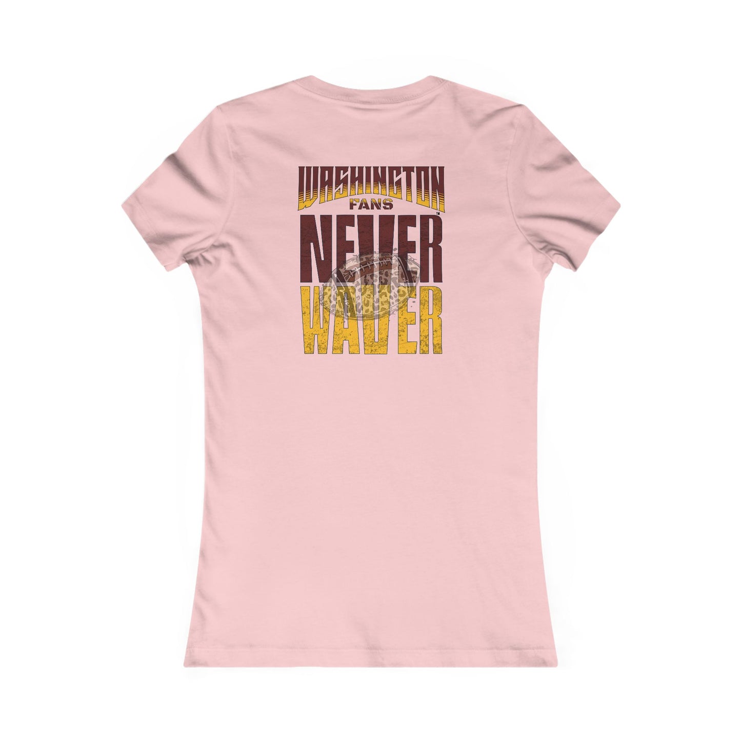 Washington Fans Never Waver W-Leopard Football Women's Favorite Tee