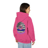 Never Waver Always Back The Blue  Vintage-Inspired Youth Hoodie with American Flag Design