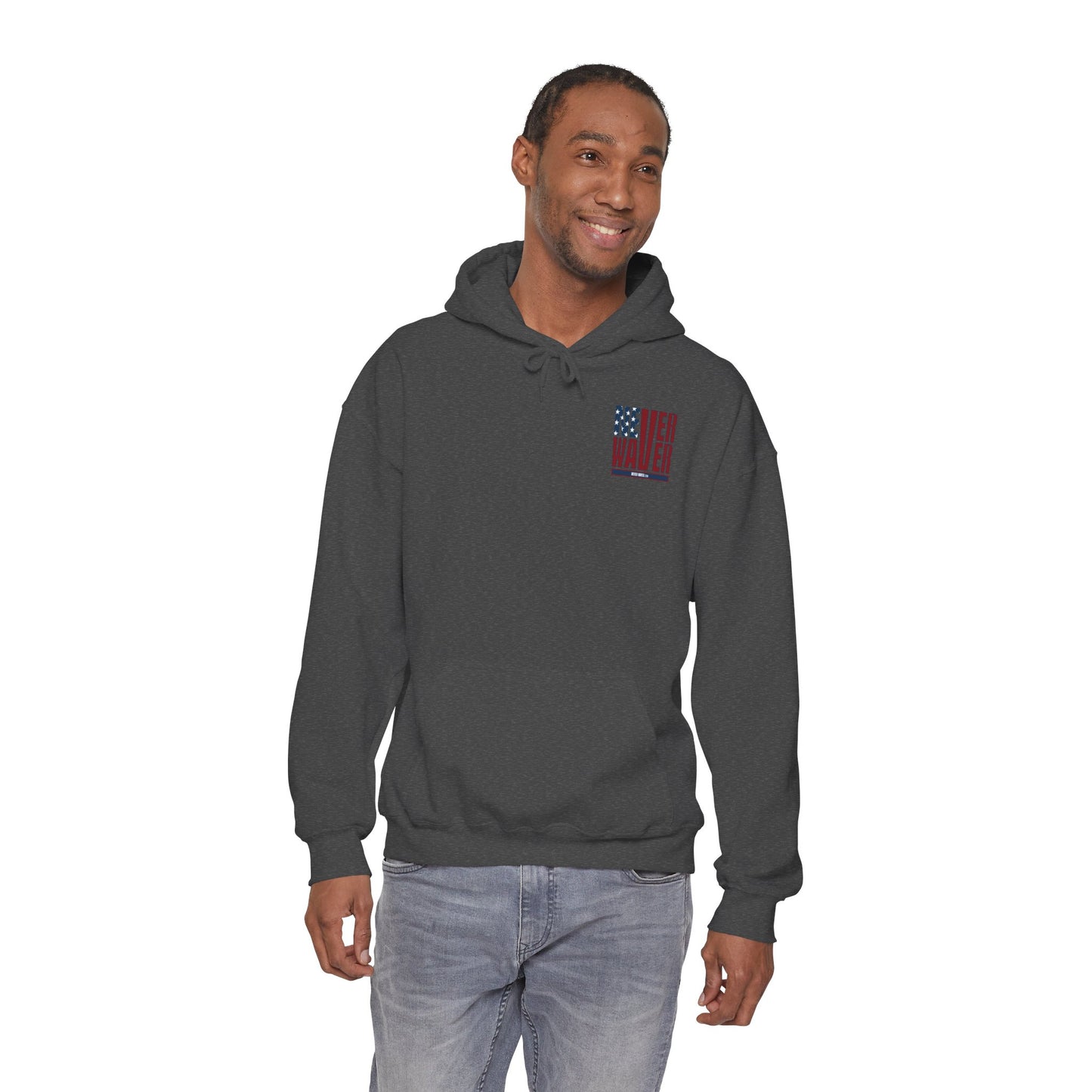 Never Waver Husband Daddy Protector Hero Unisex Heavy Blend™ Hooded Sweatshirt