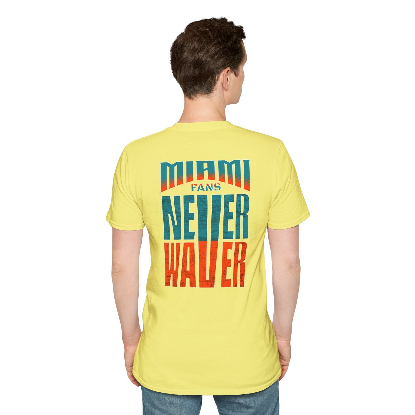 Miami Fans Never Waver Unisex Softstyle T-Shirt