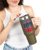 New England Fans Never Waver W-Leopard Football Insulated Travel Mug, 40oz