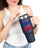 Buffalo Fans Never Waver W- Leopard football nsulated Travel Mug, 40oz