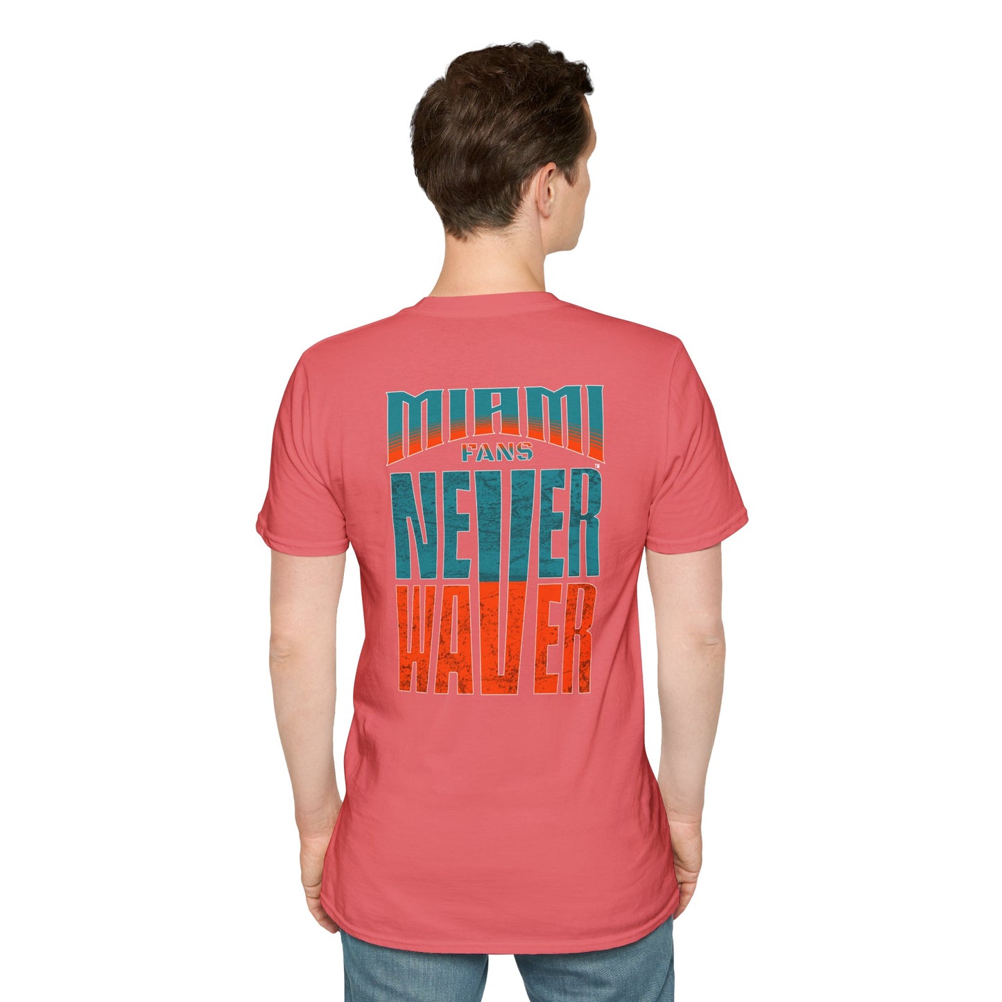 Miami Fans Never Waver Unisex Softstyle T-Shirt